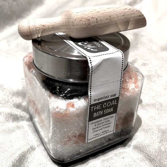 *NEW* 100% Raw Bamboo Activated Charcoal Bath Soak Salt - Momtaz Soap - Picture 2 of 4